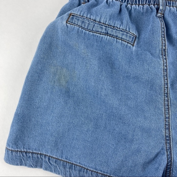 Forever 21 Jean Shorts Womens Medium Blue Denim Elastic Waist - Picture 6 of 7